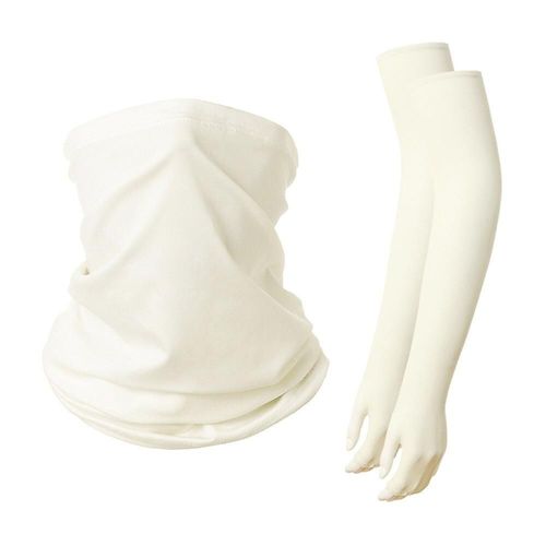 Ensemble De Foulards Unisexe Avec Manches De Protection Solaire En Plein Air, Tendance D'été, Équipement De Sport De Cyclisme, Taille Unique, Jaune