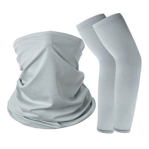 Manchons De Protection Solaire Unisexe, Foulard Magique, Équipement De Sport, De Cyclisme, Écran Facial, Taille Unique, Gris Clair