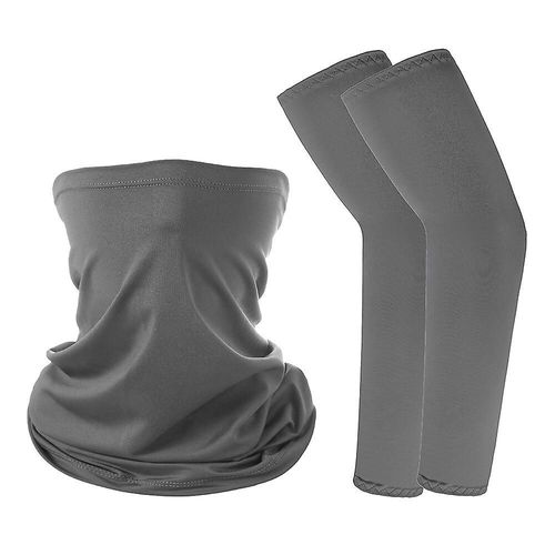 Manchons De Protection Solaire Unisexe, Foulard Magique, Équipement De Sport, De Cyclisme, Écran Facial, Taille Unique, Gris Foncé