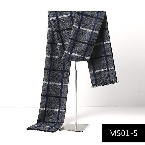 Écharpe En Imitation Cachemire Pour Hommes Automne Hiver Foulard Chaud 180x30cm Couleur 5