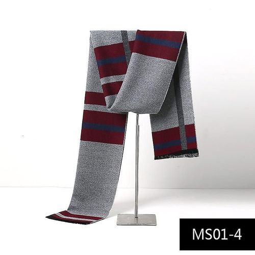 Écharpe En Imitation Cachemire Pour Hommes Automne Hiver Foulard Chaud 180x30cm Couleur 4