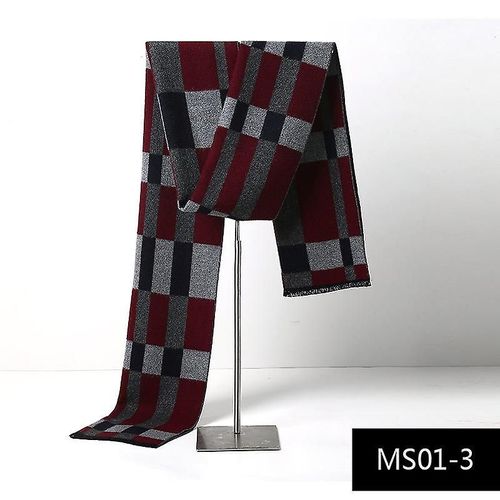 Écharpe En Imitation Cachemire Pour Hommes Automne Hiver Foulard Chaud 180x30cm Couleur 3