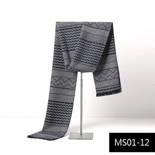 Écharpe En Imitation Cachemire Pour Hommes Automne Hiver Foulard Chaud 180x30cm Couleur 11
