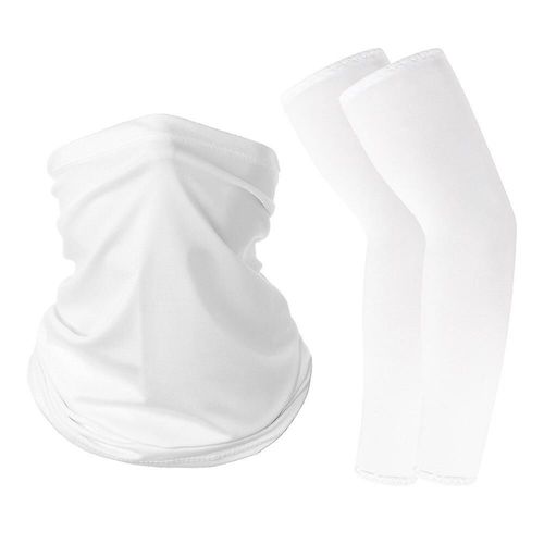 Manchons De Protection Solaire Unisexe, Foulard Magique, Équipement De Sport, De Cyclisme, Bouclier Facial, Taille Unique, Blanc