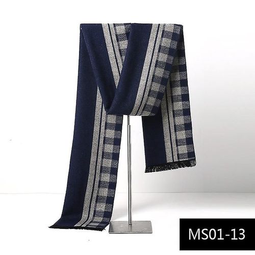 Écharpe En Imitation Cachemire Pour Hommes, Foulard Chaud, Automne-Hiver, 180x30cm, Ms01-13