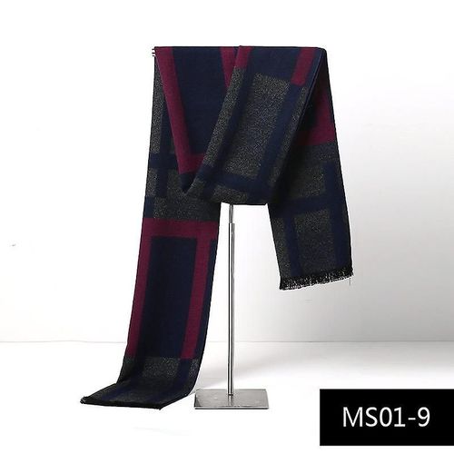 Écharpe En Imitation Cachemire Pour Hommes Automne Hiver Foulard Chaud 180x30cm Couleur 9