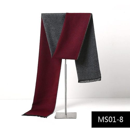 Écharpe En Imitation Cachemire Pour Hommes Automne Hiver Foulard Chaud 180x30cm Couleur 8