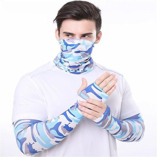 Ensemble Combiné Chauffe-Bras Et Bandeau Pour Cyclisme, Protection Solaire D'été, Manchette, Guêtre De Cou, Sport De Plein Air Pour Hommes Et Femmes, Taille Unique, 15 Ensembles