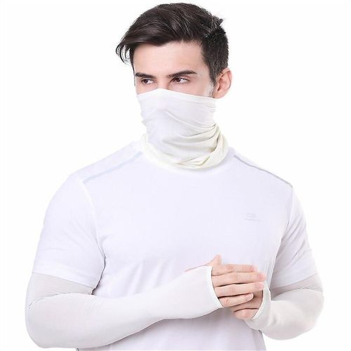 Ensemble Combiné Chauffe-Bras Et Bandeau De Cyclisme, Protection Solaire D'été, Manchette, Guêtre De Cou, Sport De Plein Air Pour Hommes Et Femmes, Taille Unique 01 Ensemble