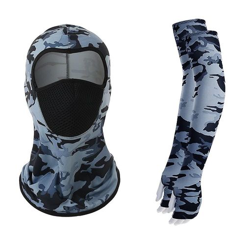 Camping Randonnée Écharpes Cyclisme Sports Bandana Bras Manches Plein Air Bandana De Cyclisme Hommes Femmes Cou Tube Écharpe Magique Taille Unique Camouflage Gris
