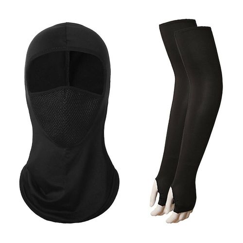 Camping Randonnée Écharpes Cyclisme Sports Bandana Bras Manches Plein Air Cyclisme Bandana Hommes Femmes Cou Tube Écharpe Magique Taille Unique Noir
