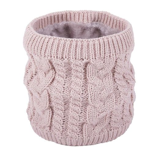 Automne Hiver Écharpe En Laine Hommes Femmes Mode Couleur Pure Sauvage Tricoté Écharpe Velours Chaud Cou Écharpe Taille Unique Rosa