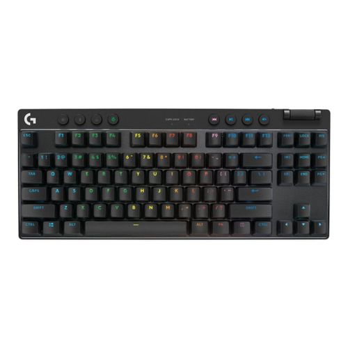 Logitech G PRO X TKL - Clavier - backlit - sans fil - 2.4 GHz, Bluetooth - AZERTY - Français - commutateur : Tactile - rose