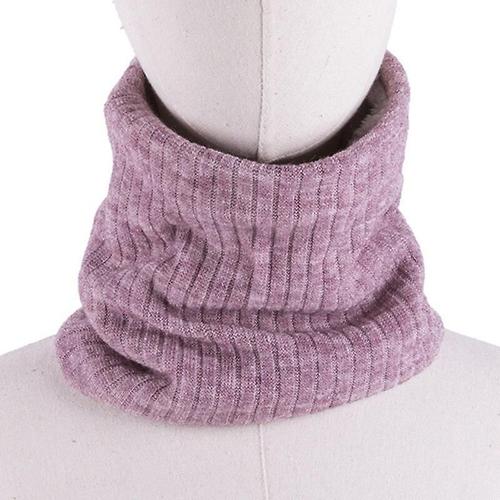 Écharpe D'hiver Tricotée Pour Hommes Et Femmes, Écharpe Élastique Épaisse, Chauffe-Cou Pour Garçons Et Filles, Écharpes Unisexes En Peluche, Taille Unique, Rose