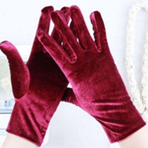 Gants En Velours Pour Hommes Et Femmes, Chauds, Pour La Conduite En Plein Air, À Doigts Fendus, Taille Unique, Rouge, Automne Et Hiver