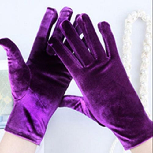 Gants En Velours Pour Hommes Et Femmes, Chauds, Pour La Conduite En Plein Air, À Doigts Fendus, Taille Unique, Violet, Automne Et Hiver