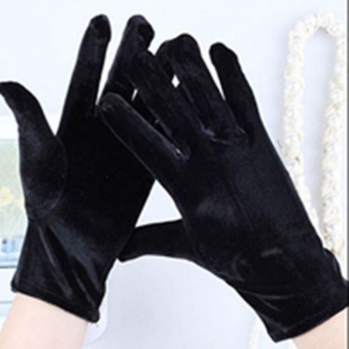 Gants En Velours Pour Hommes Et Femmes, Chauds, Pour La Conduite En Plein Air, À Doigts Fendus, Taille Unique, Noirs, Automne Et Hiver