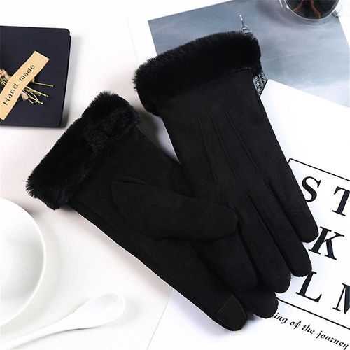 Gants En Velours Pour Femmes, Chauds, Coupe-Vent, Neige, Ski, Cyclisme, Mitaines, Taille Unique, Couleur A