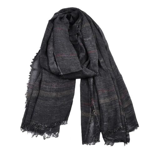 Écharpes Douces Et Chaudes Pour Hommes En Coton Et Lin De Couleur Unie D'hiver 175 Cm Ou Plus Couleur 3