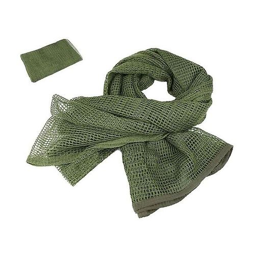 Hommes Et Femmes Printemps Automne Et Hiver Camouflage Grand Filet Écharpe Châle Protection Solaire Multi-Usages Foulard Taille Unique Vert