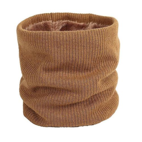 Automne Hiver Femmes Boucle Unique Tricoté Bavoir Épais Plus Velours Couple Pull Couleur Unie Chaud Automne Hiver Style Taille Unique Caqui