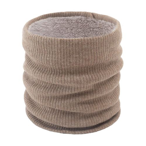 Automne Hiver Femmes Boucle Unique Bavoir Tricoté Épais Plus Velours Couple Pull Couleur Unie Chaud Automne Hiver Style Taille Unique Caqui Oscuro