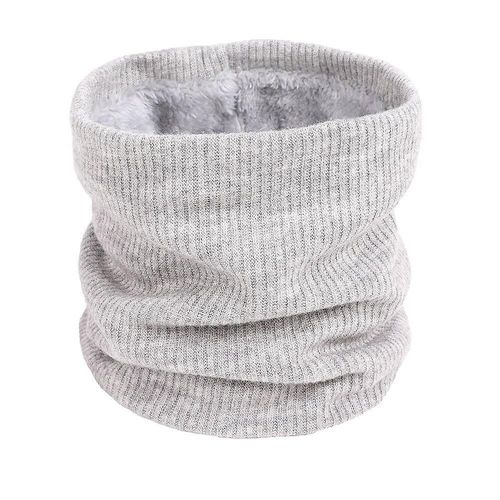 Bavoir Tricoté À Boucle Unique Pour Femme, Pull Épais En Velours, Couleur Unie, Chaud, Style Automne-Hiver, Taille Unique, Gris, Automne Et Hiver