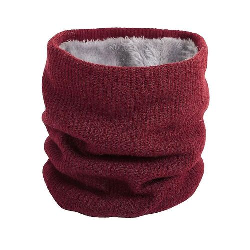 Bavoir Tricoté À Boucle Unique Pour Femme, Épais Et Velours, Pull De Couple, Couleur Unie, Chaud, Style Automne-Hiver, Taille Unique, Granate, Automne Et Hiver