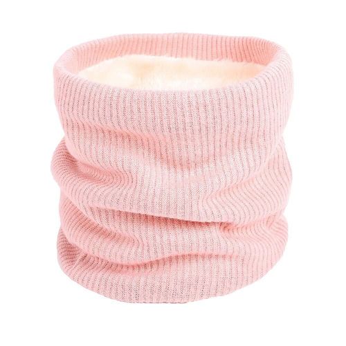 Bavoir Tricoté À Boucle Unique Pour Femme, Épais Et Velours, Pull De Couple, Couleur Unie, Chaud, Style Automne-Hiver, Taille Unique, Rosa, Automne Et Hiver
