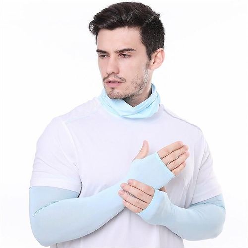 Ensemble Chauffe-Bras Et Bandeau En Polyester Pour Hommes Et Femmes, Manchette De Protection Solaire D'été, Guêtre De Cou, Sport De Plein Air, Taille Unique 07, Ensemble De Cyclisme
