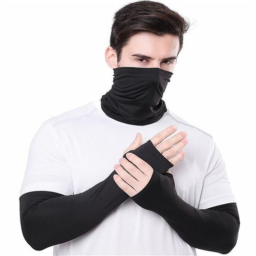 Ensemble Chauffe-Bras Et Bandeau En Polyester Pour Hommes Et Femmes, Manchette De Protection Solaire D'été, Guêtre De Cou, Sport De Plein Air, Taille Unique 03, Ensemble De Cyclisme