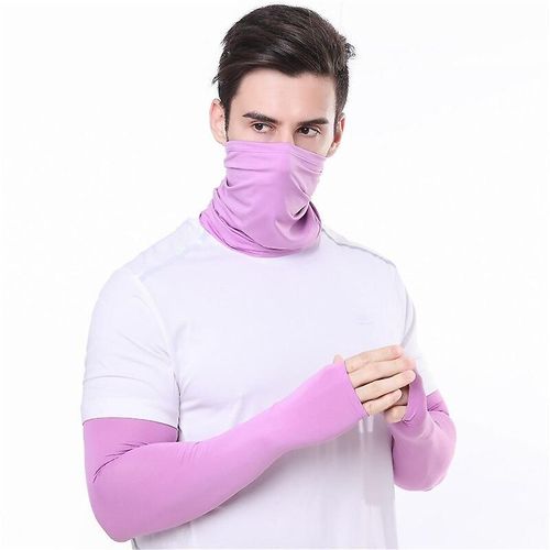 Ensemble Chauffe-Bras Et Bandeau En Polyester Pour Hommes Et Femmes, Manchette De Protection Solaire D'été, Guêtre De Cou, Sport De Plein Air, Taille Unique 02, Ensemble De Cyclisme