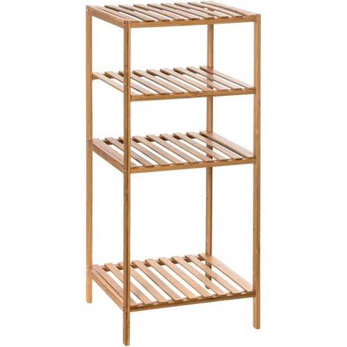 Etagère De Salle De Bain En Bois À 4 Étagères "Mixn' Modul" - Beige - L 35 X P 32 X H 77,5 Cm