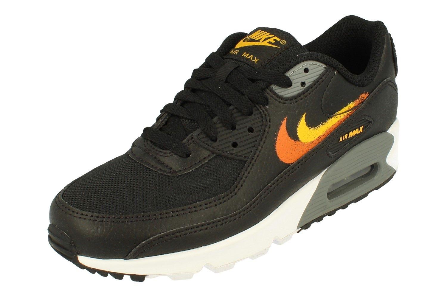 Nike Air Max 90 Spray Paint Swoosh Hommes Baskets Sneakers Chaussures Noir Fj4229 001 42 1 2 Rakuten