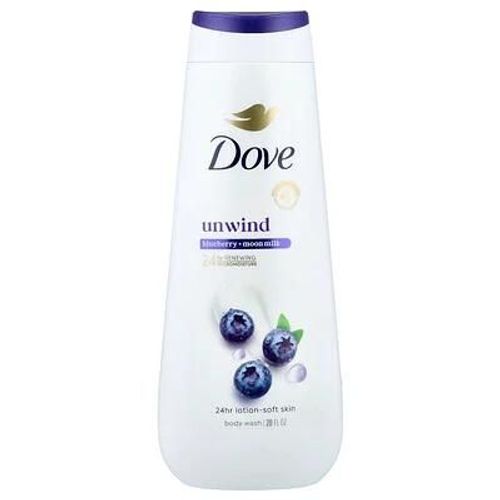 Dove, Unflow, Gel Douche, Myrtille Américaine + Lait De Lune, 600 Ml 
