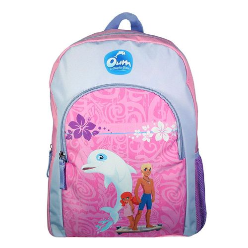 Sac À Dos Scolaire Avec Poche Oum Le Dauphin Rose