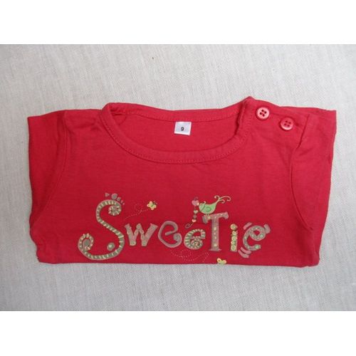 T-Shirt Rouge, 9 Mois