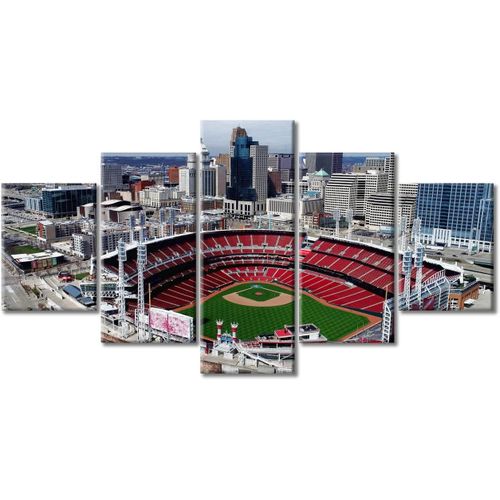 Affiches et impressions de décoration murale sur le terrain de baseball de Cincinnati, Great American Ball Park, stade de baseball, décoration murale pour chambre à couch 150 x 80 cm. (sans cadre)