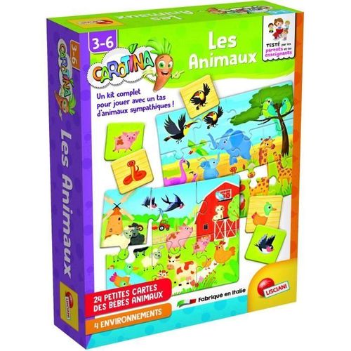 Les Animaux - Carotina - Jeu D'apprentissage - Lisciani
