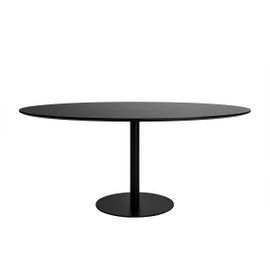 Table À Manger Design Noire Ovale L170 Cm Halia