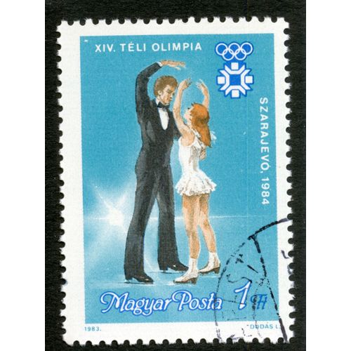 Timbre Oblitéré Magyar Posta, Szarajevo 1984, Xiv Téli Olimpia, 1983, 1 Ft
