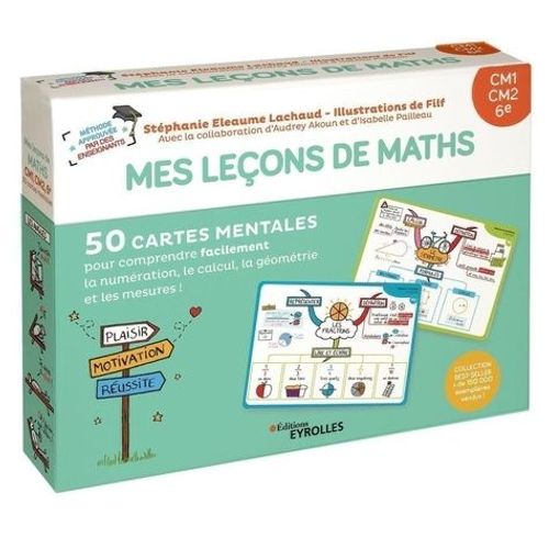 Mes Leçons De Maths Niveau Cm1, Cm2, 6e - 50 Cartes Mentales Pour Comprendre Facilement La Numération, Le Calcul, La Géométrie Et Les Mesures !