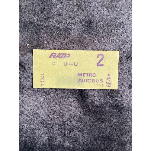 Ticket De Métro Vintage