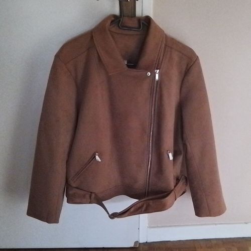 Blouson Aspect Daim Femme