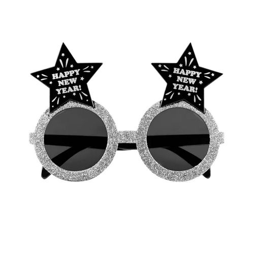 Paire De Lunettes Argent Étoiles Nouvel An Adulte