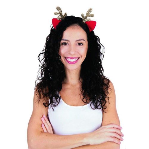 Serre-Tête Renne Bois Pailleté Oreilles Adulte