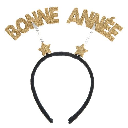 Serre-Tête À Ressorts Bonne Année Or Adulte