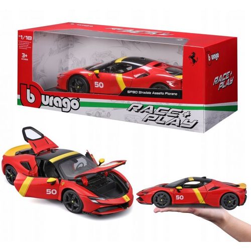 Véhicules miniatures Die Cast 1/18 FERRARI R&P SF90 Stradale Assetto Fiorano #50 - Rouge