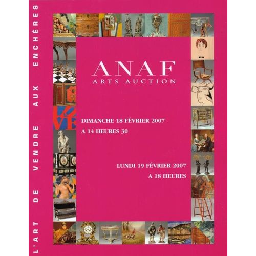 Catalogue De Vente Aux Enchères Anaf  N° 1 : Mobilier Et Objets D'art Des 17e, 18e Et 19e Siècles