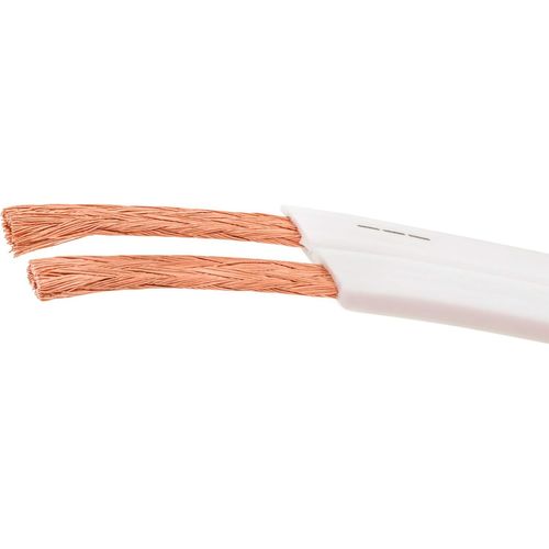 50M - 2 X 1,5Mm Cble Haut-Parleur Plat Blanc I Cble Cuivre Ofc Flexible Pour Hifi Audio I Cble Enceintes Blind Avec Isolation I Proflat 15